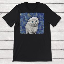 Cat Graphic Cat Gogh Sad Unisex T-Shirt