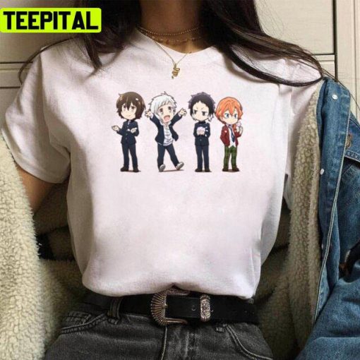 Chibi Dazai Chuuya Atsushi Akutagawa Bungo Stray Dogs Unisex T-Shirt