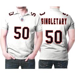 Chicago Bears Mike Singletary #50 Great Player Nfl American Football Team Custom Game White 3d Designed Allover Gift For Bears Fans Polo Shirt