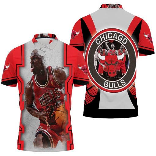 Chicago Bulls Logo Fire Ball Michael Jordan 23 Polo Shirt All Over Print Shirt 3d T-shirt