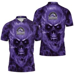 Colorado Rockies Mlb Fans Skull Polo Shirt All Over Print Shirt 3d T-shirt