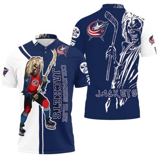 Columbus Blue Jackets And Zombie For Fans Polo Shirt All Over Print Shirt 3d T-shirt