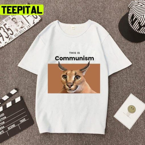 Communism Floppa Funny Meme Design Unisex T-Shirt