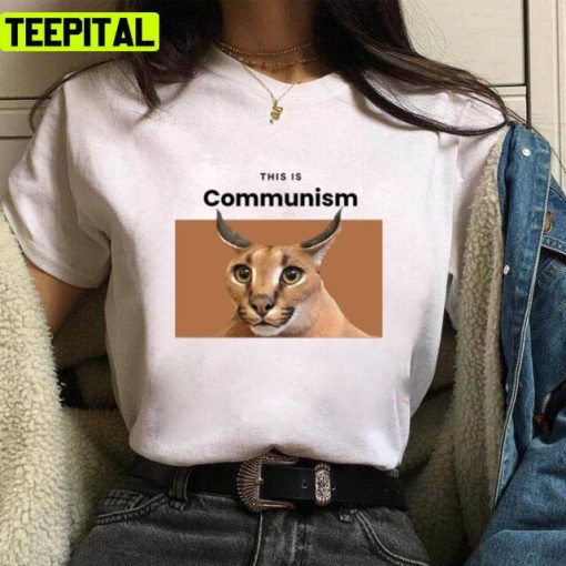 Communism Floppa Funny Meme Design Unisex T-Shirt