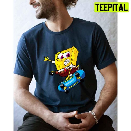 Cool Skating Sponge Bob Unisex T-Shirt