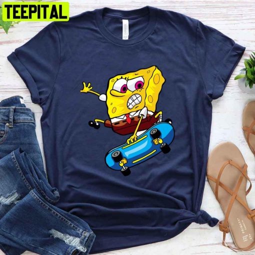 Cool Skating Sponge Bob Unisex T-Shirt