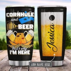 Cornhole And Beer Personalized Gift For Lover Day Travel Tumbler