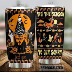 Custom Halloween Ghost Horror Gift For Lover Day Travel Tumbler