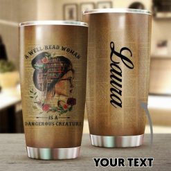 Custom Name A Well-Read Women Gift For Lover Day Travel Tumbler