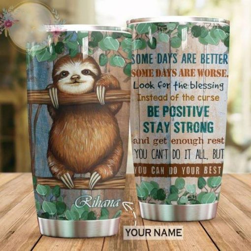 Custom Name Be Positive Stay Strong Gift For Lover Day Travel Tumbler