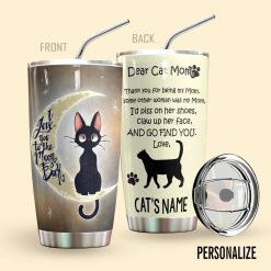 Custom Name Cat Lover Dear Cat Mom 10 Gift For Lover Day Travel Tumbler