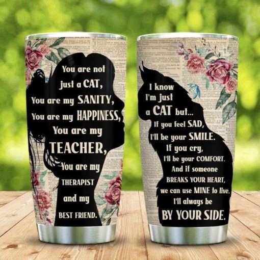 Custom Name Lovely Cat Quote Gift For Lover Day Travel Tumbler