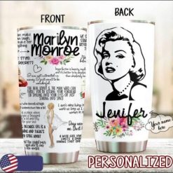 Custom Name Marilyn Monroe Idol Gift For Lover Day Travel Tumbler