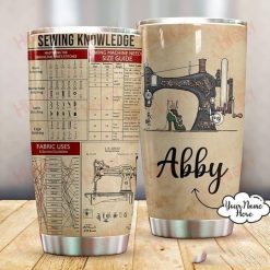 Custom Name Sewing Knowledge Gift For Lover Day Travel Tumbler