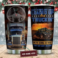 Customized Truck Trucker Gift Printed Gift For Lover Day Travel Tumbler