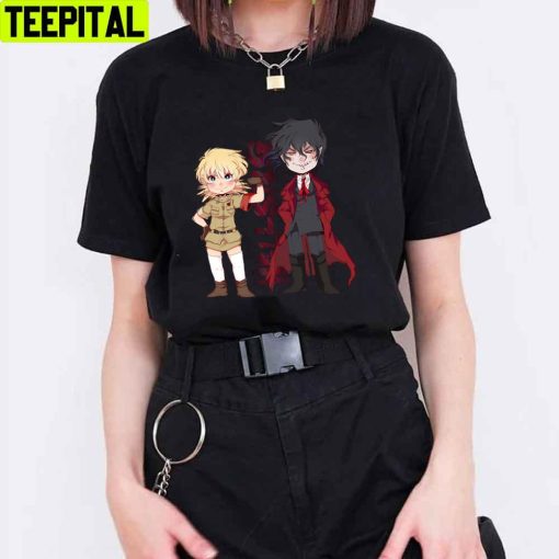 Cute Chibi Style Hellsing Two Vampires Unisex T-Shirt