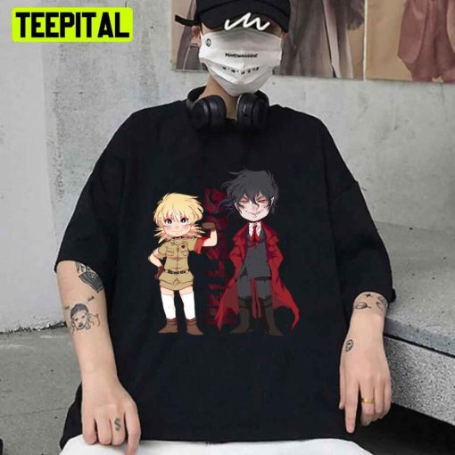 Cute Chibi Style Hellsing Two Vampires Unisex T-Shirt