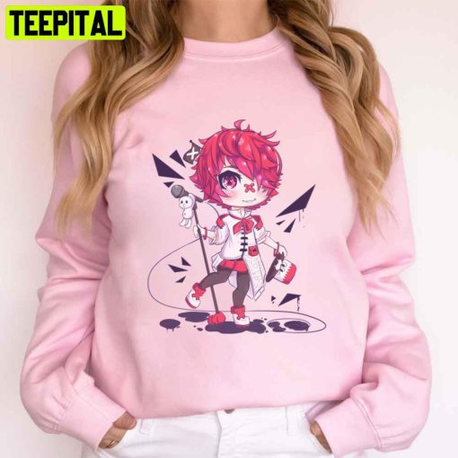 Cute Chibi Vocaloid Fukase With Microphone Unisex T-Shirt