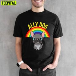 Cute Dog Pride Allyship Unisex T-Shirt