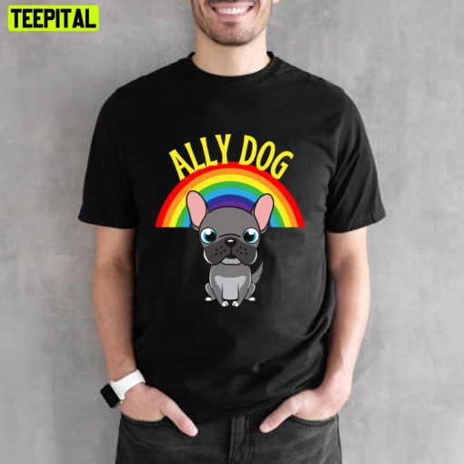 Cute Dog Pride Allyship Unisex T-Shirt