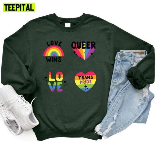 Cute Icon Pride Allyship Lgbtq Community Unisex T-Shirt