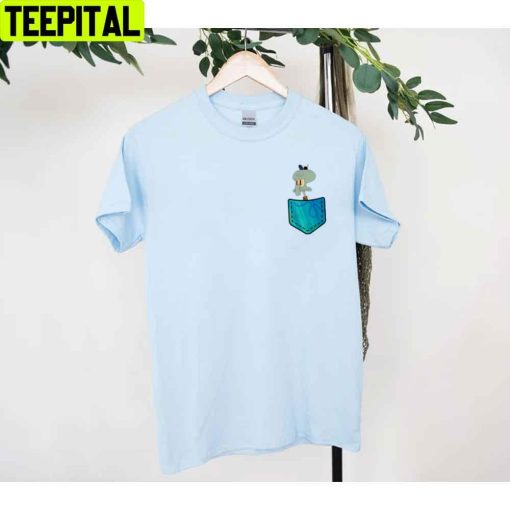 Cute Squidward Tentacles Pocket Unisex T-Shirt