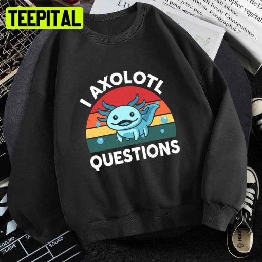 Cute Vintage Axolotl Questions Unisex T-Shirt