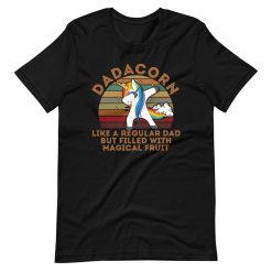 Dadacorn Like A Regular Dad Unicorn Fathers Day Gift Short Sleeve Unisex T-Shirt