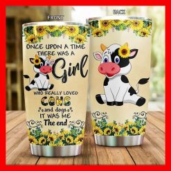 Dairy Cow Once Upon A Time There Was A Girl Tumbler All Over Print