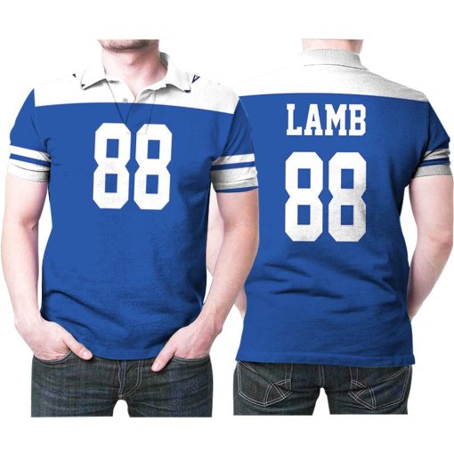 Dallas Cowboys Ceedee Lamb #88 Nfl American Football Dak Royal Rivalry Throwback 3d Designed Allover Gift For Cowboys Fans Polo Shirt