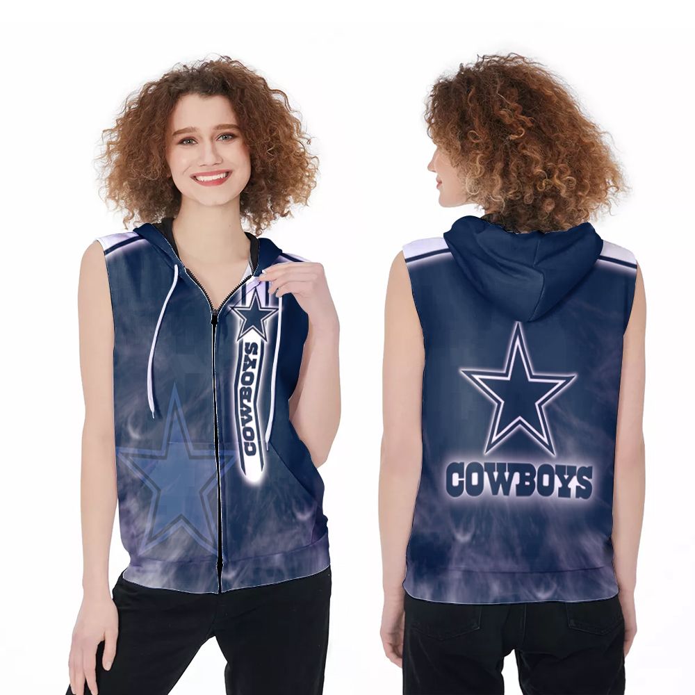 dallas cowboys 3d printed zipper hoodie