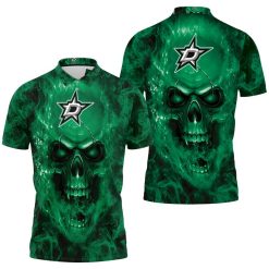 Dallas Stars Nhl Fans Skull Polo Shirt All Over Print Shirt 3d T-shirt