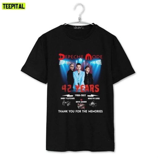 Depeche Mode 42 Years 1980 2022 Thank You For The Memories Signatures Unisex T-Shirt