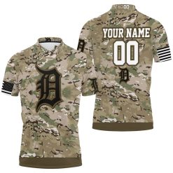 Detroit Tigers Camouflage Veteran 3d Personalized Polo Shirt All Over Print Shirt 3d T-shirt