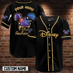Disney 50th anniversary custom name Baseball Jersey PK12