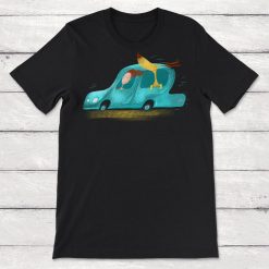 Dog Sticking His Head Out Of The Window Unisex T-Shirt