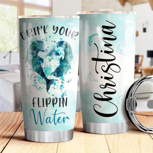 Dolphin Drink Water Personalized Gift For Lover Day Travel Tumbler