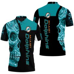 Dolphins Nfl Skull 3d Printed Polo Shirt All Over Print Shirt 3d T-shirt