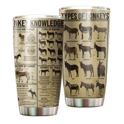 Donkey Knowledge Gift For Lover Day Travel Tumbler All Over Print