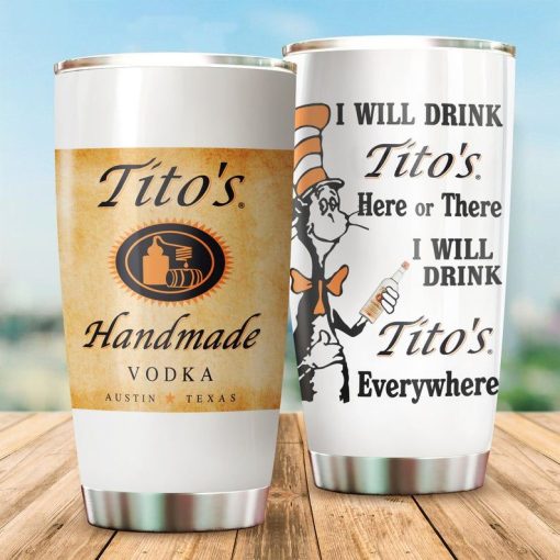 Dr. Seuss I Will Drink Tito’s Gift For Lover Day Travel Tumbler