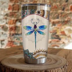 Dragonfly Mandala Gift For Lover Day Travel Tumbler All Over Print