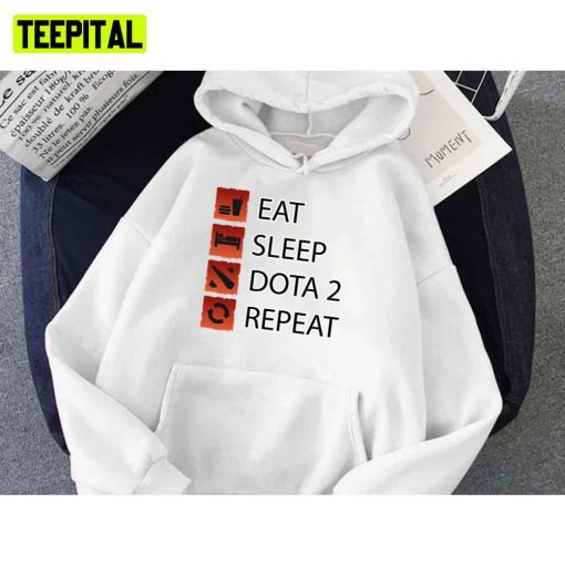 Eat Sleep Dota 2 Repeat Dota 2 Gamer Life Unisex T-Shirt