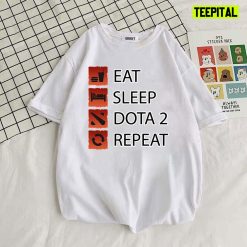 Eat Sleep Dota 2 Repeat Dota 2 Gamer Life Unisex T-Shirt