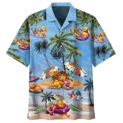 Eeyore, Tigger, Piglet, Winnie-the-Pooh, Cartoon Shirts, Hawaiian Sleeve Shirts HA33