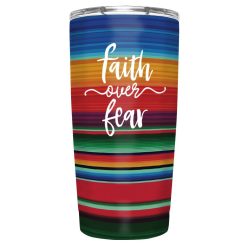 Faith Over Fear Gift For Lover Day Travel Tumbler All Over Print