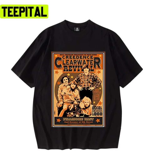 Fillmore East Poster Creedence Clearwater Revival Ccr Rock Music Unisex T-Shirt