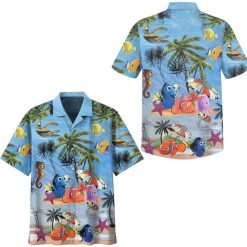 Finding Nemo Hawaiian, Cartoon Shirts, Hawaiian Sleeve Shirts HA33