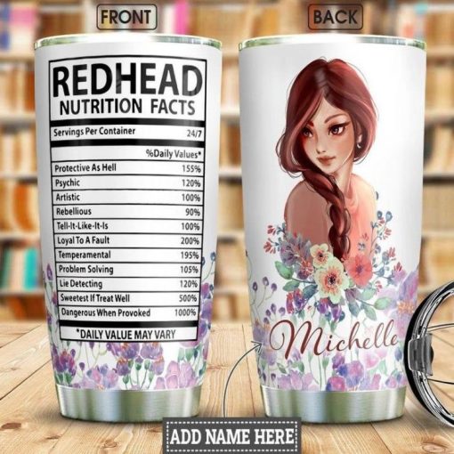 Flower Redhead Personalized Gift For Lover Day Travel Tumbler