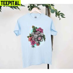 Flowers Companion Cube Unisex T-Shirt