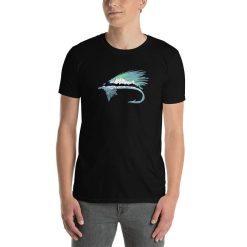 Fly Fishing Mountain Art Trout Salmon Fish Angler River Guide Gear T-Shirt